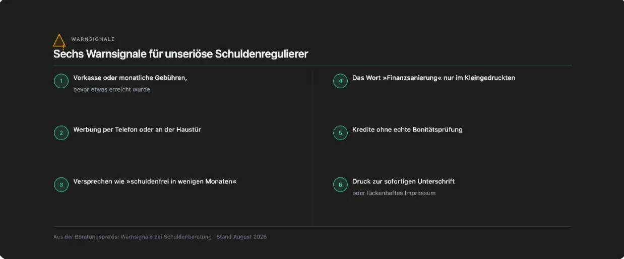 Sechs Warnsignale – von Vorkasse bis Unterschriftsdruck